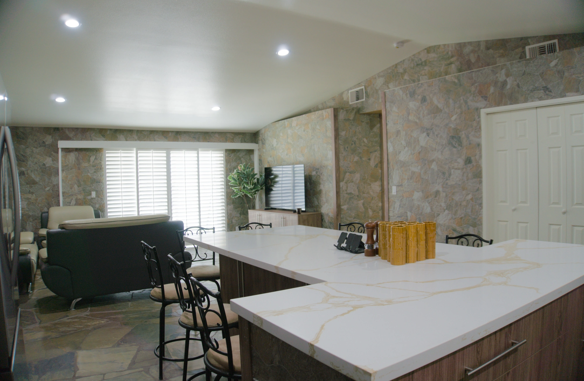 Kitchen and Living Room